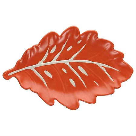 piatto foglia arancione tognana cm 24 x 16 x 3 h
